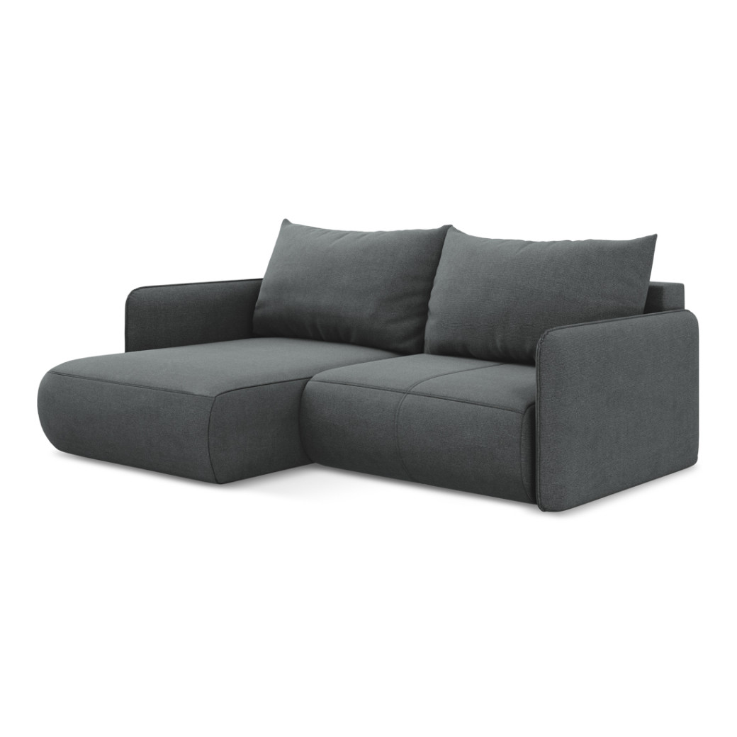 Sofa d'angle convertible Nanea Tissu Gray 207x148x86