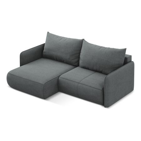 Sofa d'angle convertible Nanea Tissu Gray 207x148x86