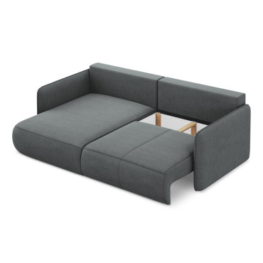 Sofa d'angle convertible Nanea Tissu Gray 207x148x86