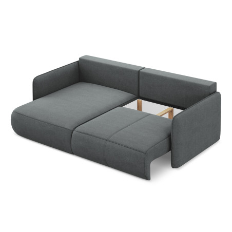 Sofa d'angle convertible Nanea Tissu Gray 207x148x86