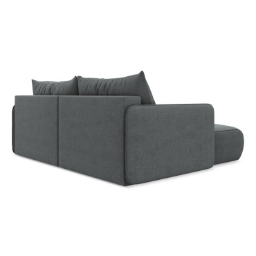 Sofa d'angle convertible Nanea Tissu Gray 207x148x86