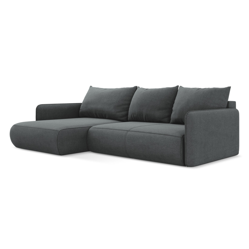 Sofa d'angle convertible Nanea Tissu Gray 240x148x86