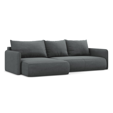 Sofa d'angle convertible Nanea Tissu Gray 240x148x86