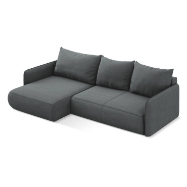 Sofa d'angle convertible Nanea Tissu Gray 240x148x86