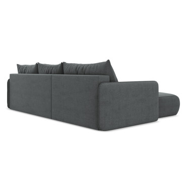 Sofa d'angle convertible Nanea Tissu Gray 240x148x86