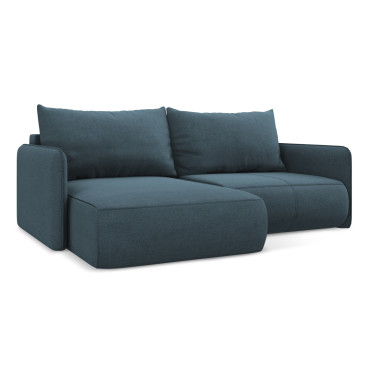 Sofa d'angle convertible Nanea Tissu Jeans 207x148x86