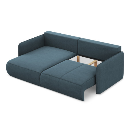 Sofa d'angle convertible Nanea Tissu Jeans 207x148x86