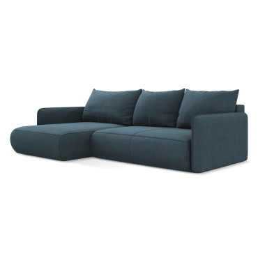 Sofa d'angle convertible Nanea Tissu Jeans 240x148x86