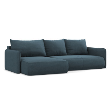 Sofa d'angle convertible Nanea Tissu Jeans 240x148x86