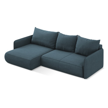 Sofa d'angle convertible Nanea Tissu Jeans 240x148x86