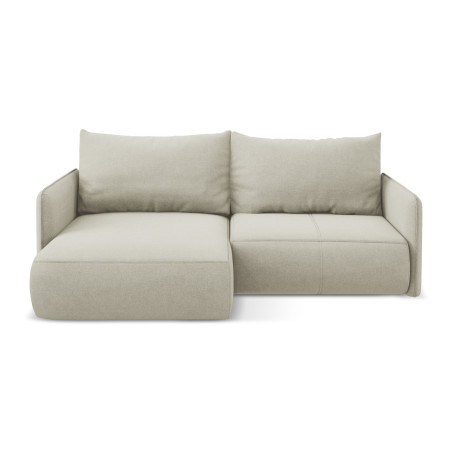 Sofa d'angle convertible Nanea Tissu Light beige 207x148x86