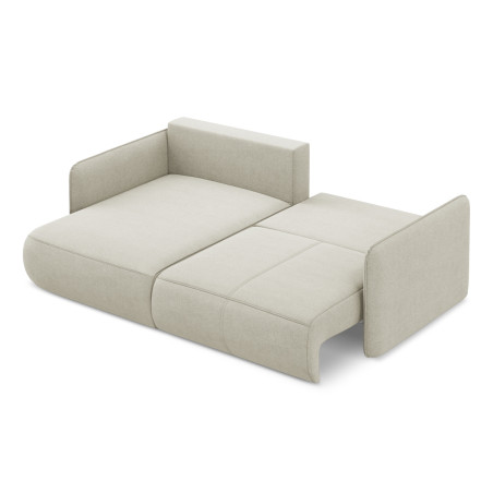 Sofa d'angle convertible Nanea Tissu Light beige 207x148x86