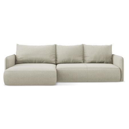 Sofa d'angle convertible Nanea Tissu Light beige 240x148x86