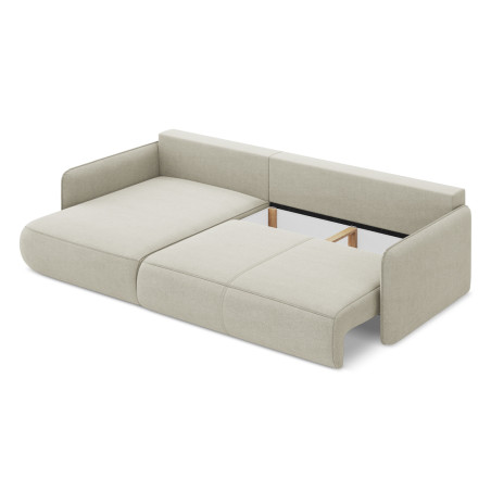 Sofa d'angle convertible Nanea Tissu Light beige 240x148x86