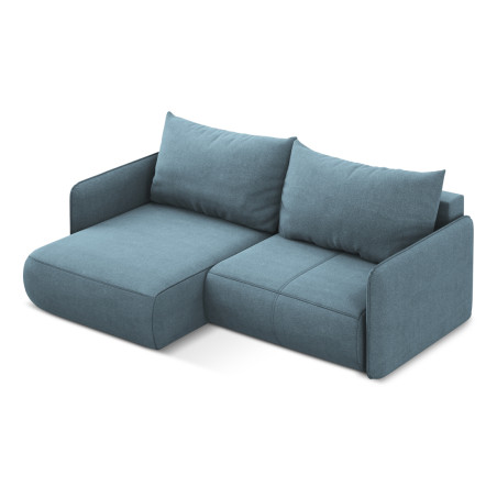 Sofa d'angle convertible Nanea Tissu Light blue 207x148x86