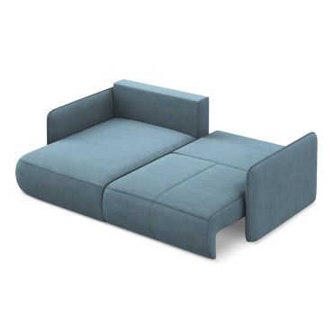 Sofa d'angle convertible Nanea Tissu Light blue 207x148x86