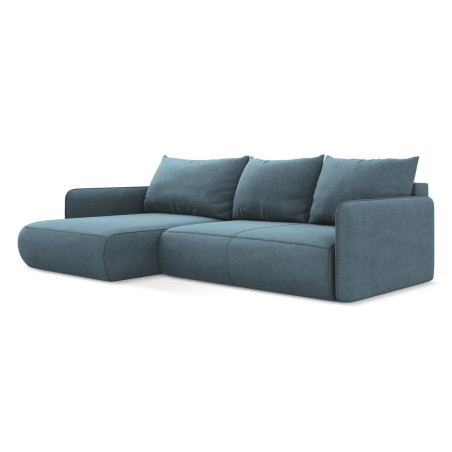 Sofa d'angle convertible Nanea Tissu Light blue 240x148x86