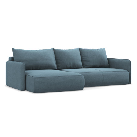 Sofa d'angle convertible Nanea Tissu Light blue 240x148x86