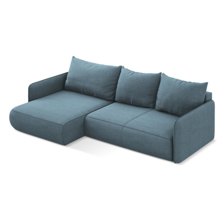 Sofa d'angle convertible Nanea Tissu Light blue 240x148x86