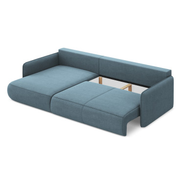 Sofa d'angle convertible Nanea Tissu Light blue 240x148x86