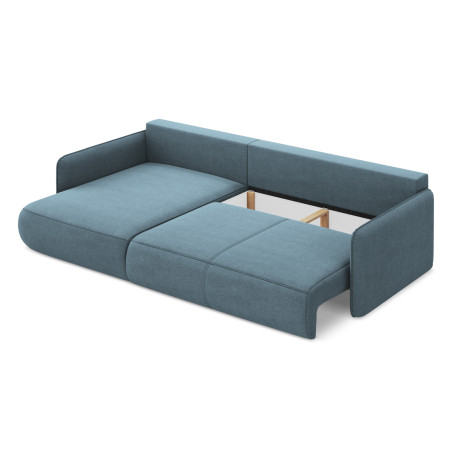 Sofa d'angle convertible Nanea Tissu Light blue 240x148x86