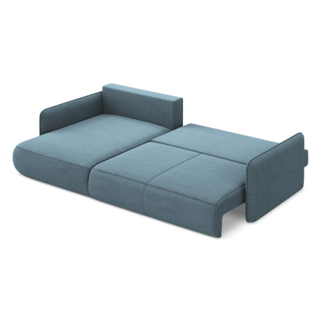 Sofa d'angle convertible Nanea Tissu Light blue 240x148x86