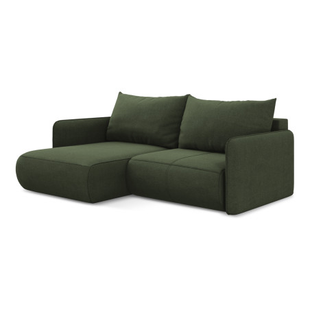 Sofa d'angle convertible Nanea Tissu Olive 207x148x86