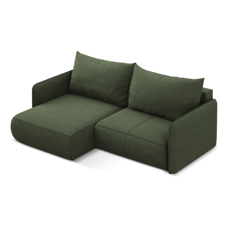 Sofa d'angle convertible Nanea Tissu Olive 207x148x86