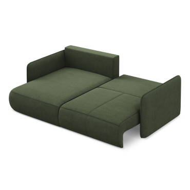 Sofa d'angle convertible Nanea Tissu Olive 207x148x86