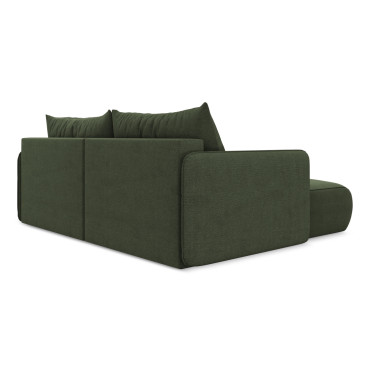 Sofa d'angle convertible Nanea Tissu Olive 207x148x86