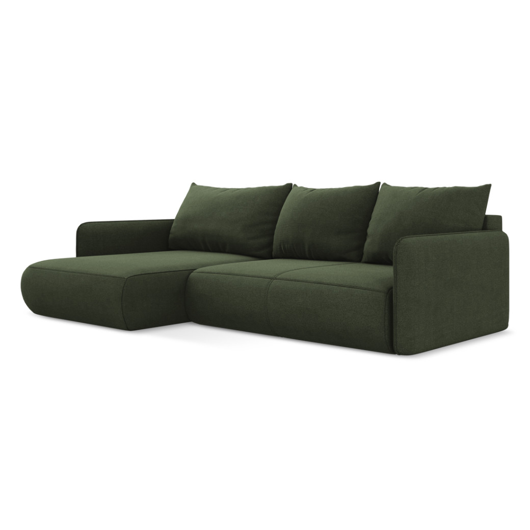 Sofa d'angle convertible Nanea Tissu Olive 240x148x86