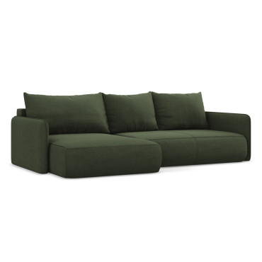 Sofa d'angle convertible Nanea Tissu Olive 240x148x86