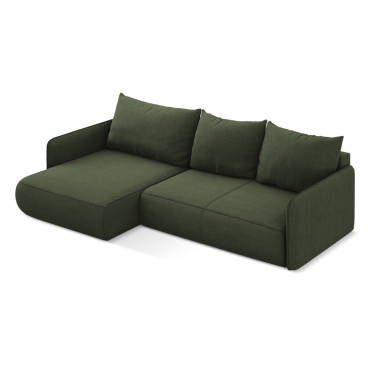 Sofa d'angle convertible Nanea Tissu Olive 240x148x86