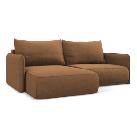 Sofa d'angle convertible Nanea Tissu Terracotta 207x148x86