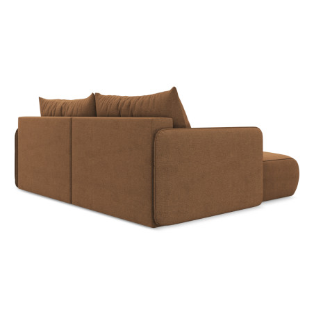 Sofa d'angle convertible Nanea Tissu Terracotta 207x148x86