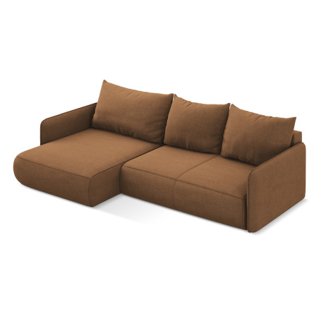 Sofa d'angle convertible Nanea Tissu Terracotta 240x148x86