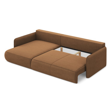 Sofa d'angle convertible Nanea Tissu Terracotta 240x148x86