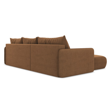 Sofa d'angle convertible Nanea Tissu Terracotta 240x148x86