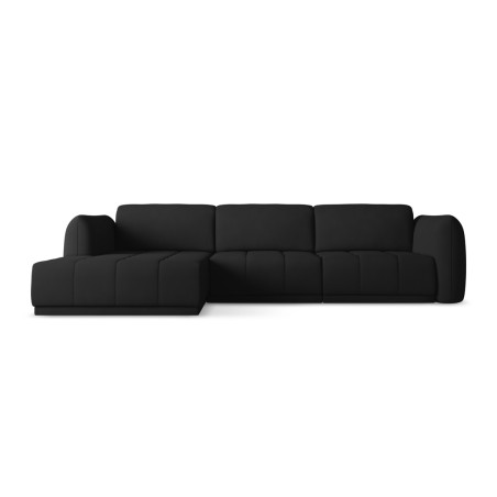 Sofa d'angle Hoku Chenille Black