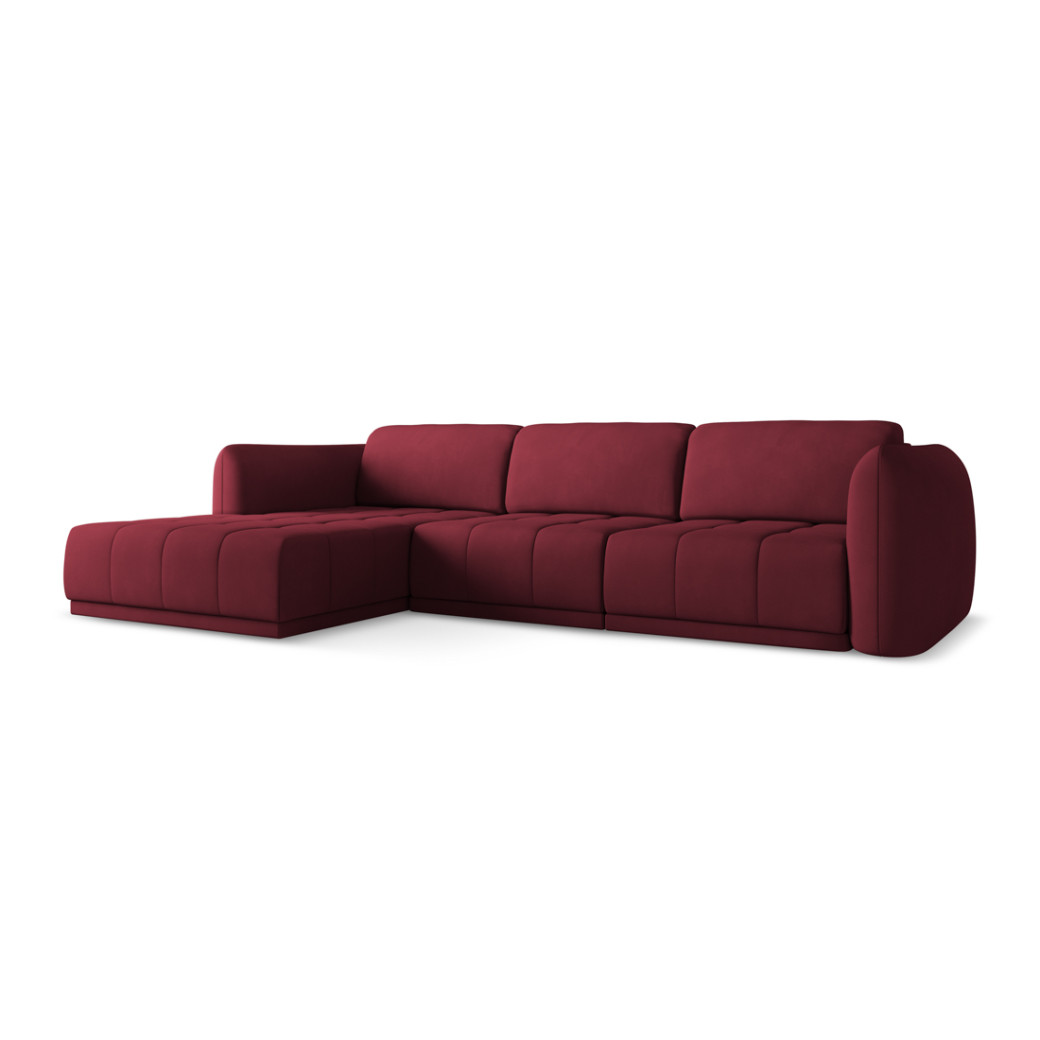 Sofa d'angle Hoku Chenille Claret