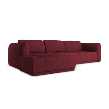 Sofa d'angle Hoku Chenille Claret