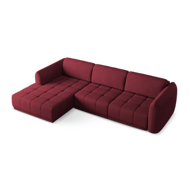 Sofa d'angle Hoku Chenille Claret