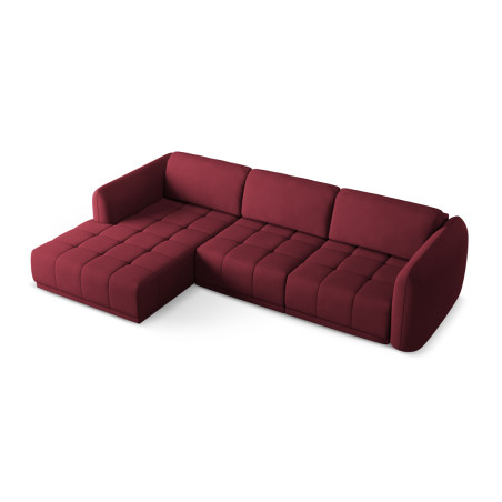 Sofa d'angle Hoku Chenille Claret