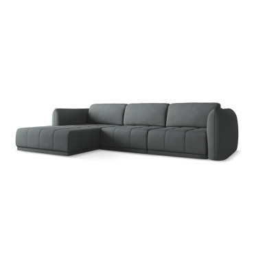 Sofa d'angle Hoku Chenille Graphite