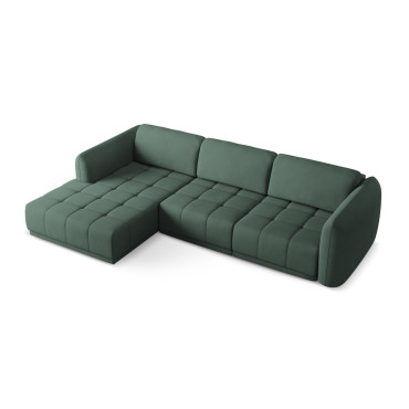 Sofa d'angle Hoku Chenille Green