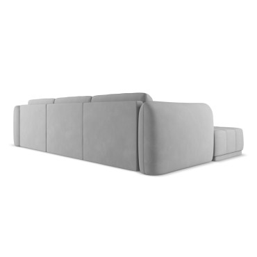 Sofa d'angle Hoku Chenille Light gray