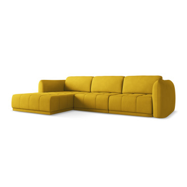 Sofa d'angle Hoku Chenille Mustard