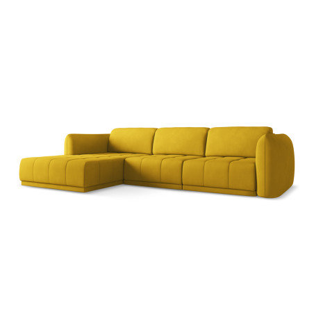 Sofa d'angle Hoku Chenille Mustard