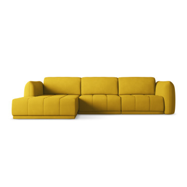 Sofa d'angle Hoku Chenille Mustard