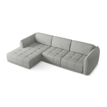 Sofa d'angle Hoku Chenille Taupe